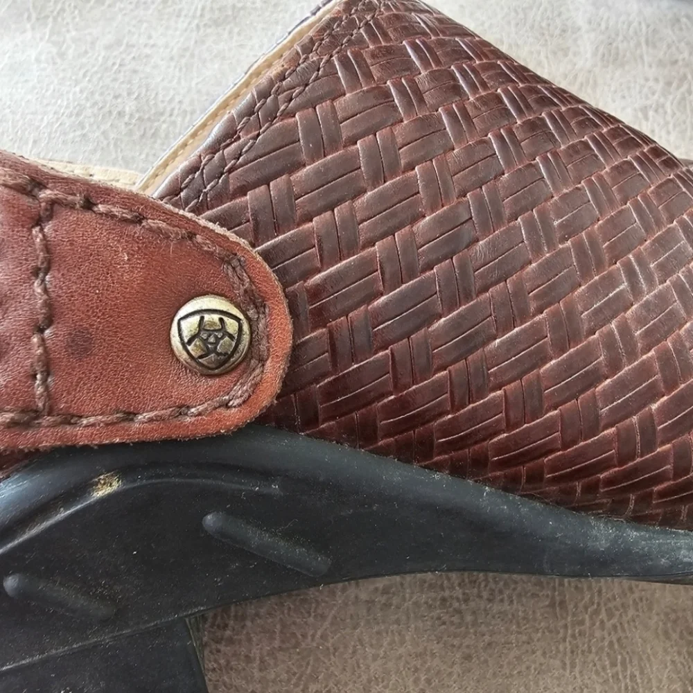 Ariat Weaved Leather Mule Slide - Picture 6 of 9